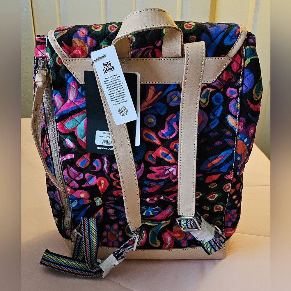 Consuela Sam Colorful Patterned Backpack, NWT NWT - image 2